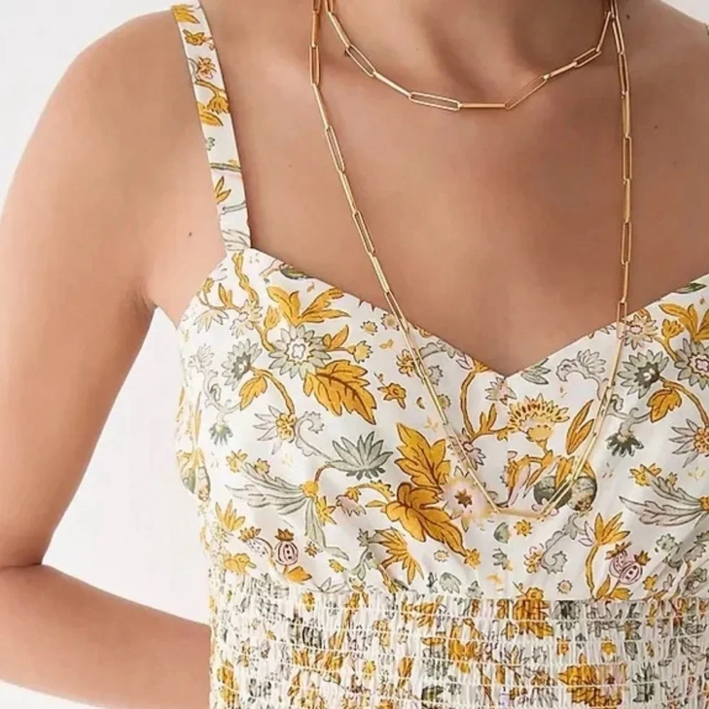 J CREW IVORY FLORAL FORD DRESS SZ 4